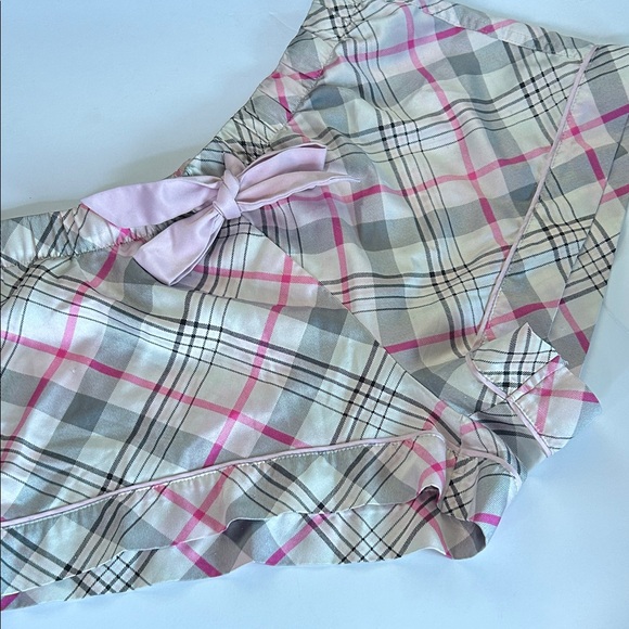 Victoria's Secret Other - For bundles only - Victoria's Secret satin sleep shorts Pink / Gray plaid S